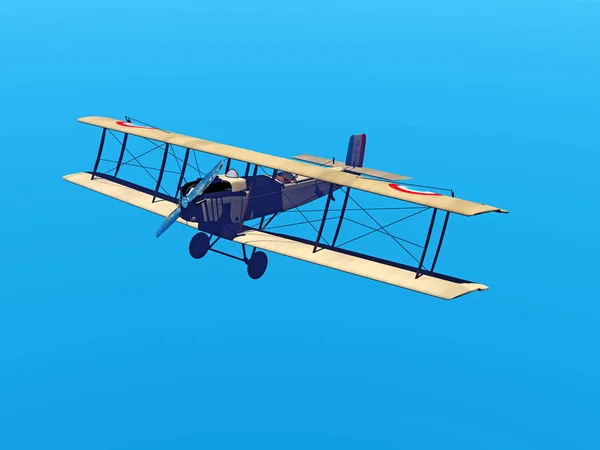 Weergave Van Een Klein Vliegtuig Een Blauwe Achtergrond — Stockfoto