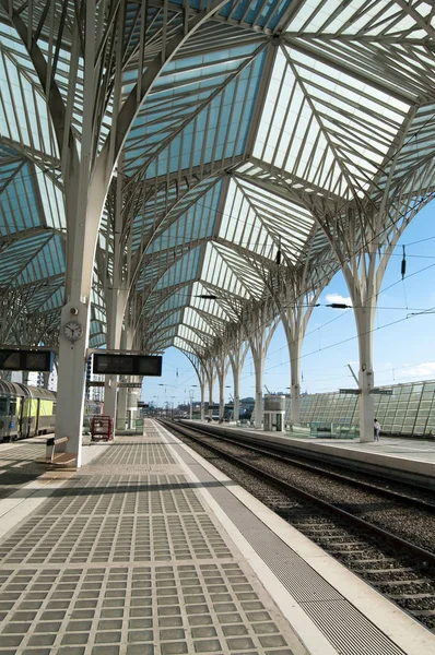 Oriente Vasútállomás Perron Lisszabon Város Portugália — Stock Fotó