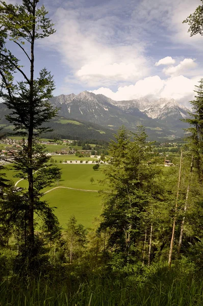 Vista Panorámica Del Hermoso Paisaje Los Alpes —  Fotos de Stock