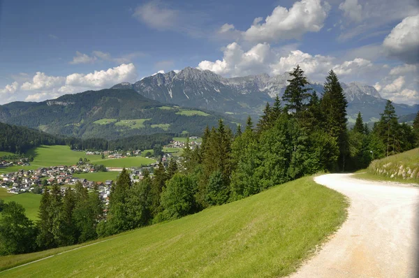 Vista Panorâmica Bela Paisagem Alpes — Fotografia de Stock