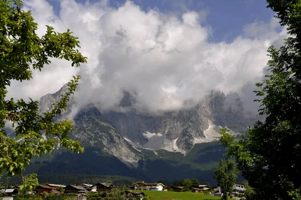 Vista Panorâmica Paisagem Majestosa Dos Alpes — Fotografia de Stock