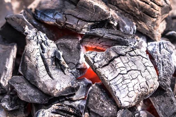Carvão Vegetal Brilhante Está Pronto Para Reutilização — Fotografia de Stock