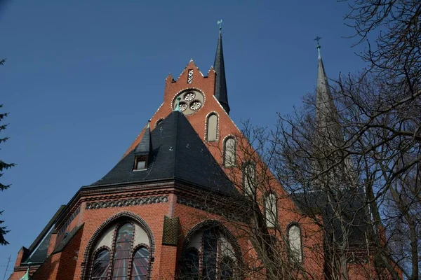 Auenkirche ベルリン ウィルマースドルフ2015年春 — ストック写真