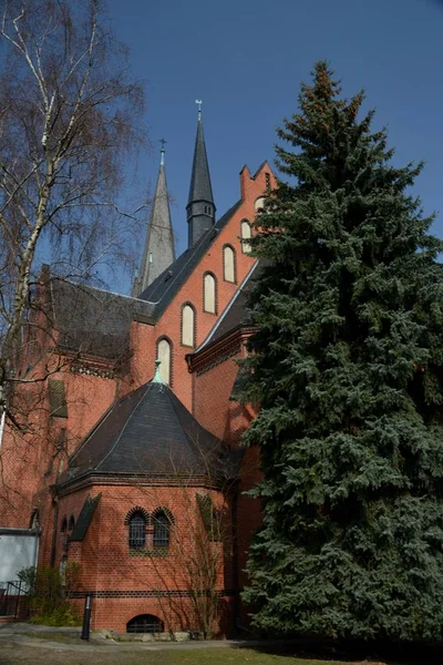 Auenkirche Berlin Wilmersdorf Frühling 2015 — Stockfoto