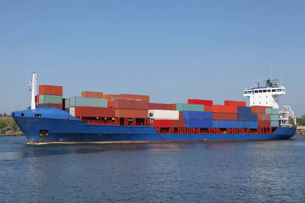 Containerschifffahrt Frachtschiff Wassertransport Für Die Schifffahrt — Stockfoto