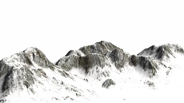 Berglandschaft Mit Schnee Und Bergen — Stockfoto