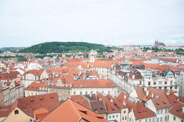 Panorama Prague Artistique Avec Une Belle Perscpective — Photo