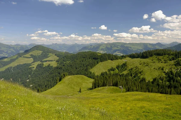 Vista Panorámica Del Hermoso Paisaje Los Alpes — Foto de Stock