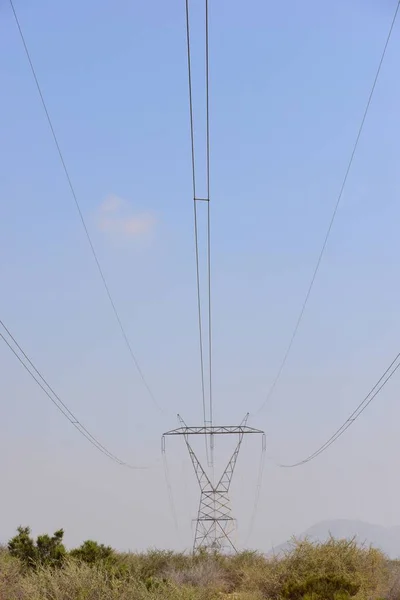 Torres Eléctricas Cable Alta Tensión — Foto de Stock