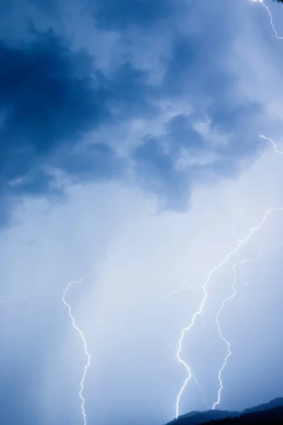 Ett Åskväder Även Känt Som Elektrisk Storm Eller Ett Åskväder — Stockfoto