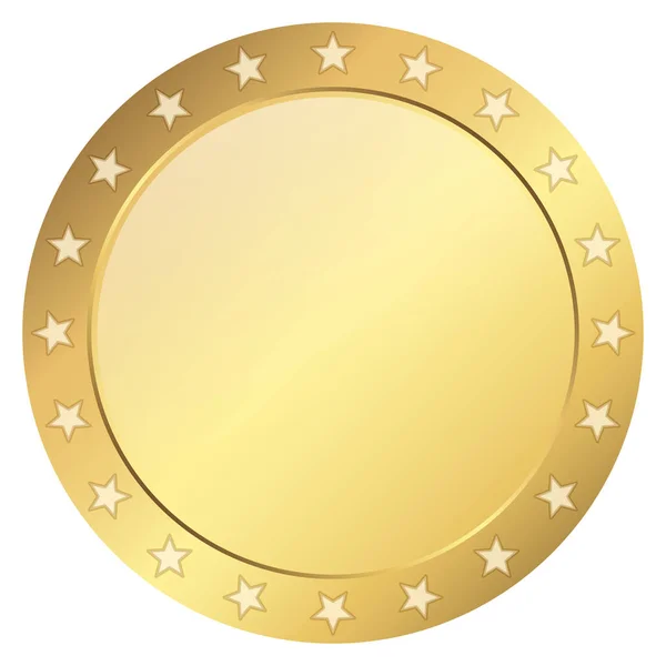 Selo Dourado Modelo Qualidade Com Estrelas Espaço Livre — Fotografia de Stock