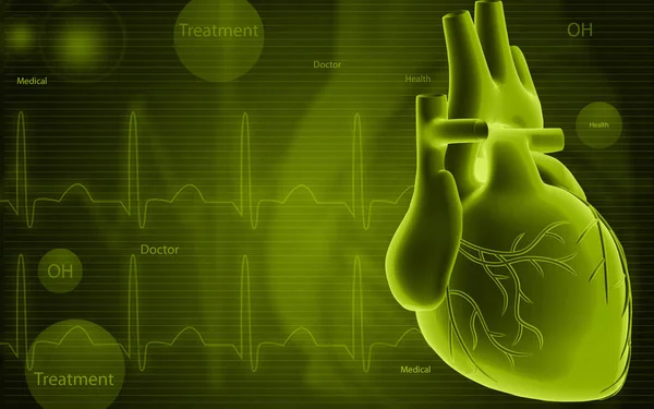 Digital Illustration Heart Colour Background — Stock Photo, Image