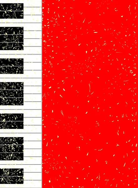 Zwarte Witte Piano Toetsen Instellen Tegen Een Achtergrond Van Kerstmis — Stockfoto