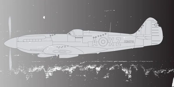 Supermarine World War Spitfire Mark Xiv Stridsflygplan Återvänder Från Patrull — Stockfoto