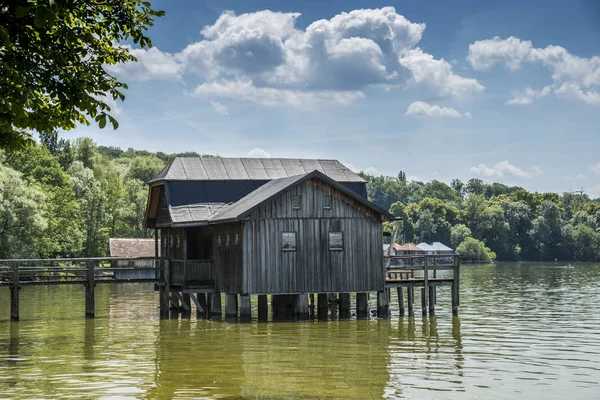 Λεμβοστάσιο Στο Ammersee Stegen Bavaria Germany Bavaria Germany — Φωτογραφία Αρχείου