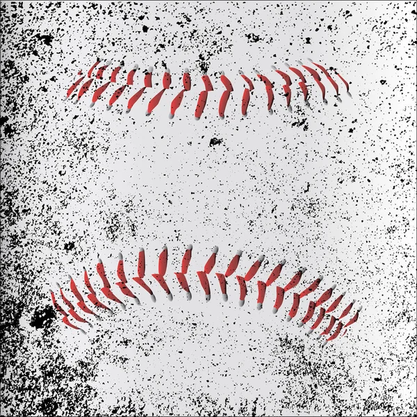 Red Baseball Stehy Pod Vrstvou Grunge — Stock fotografie