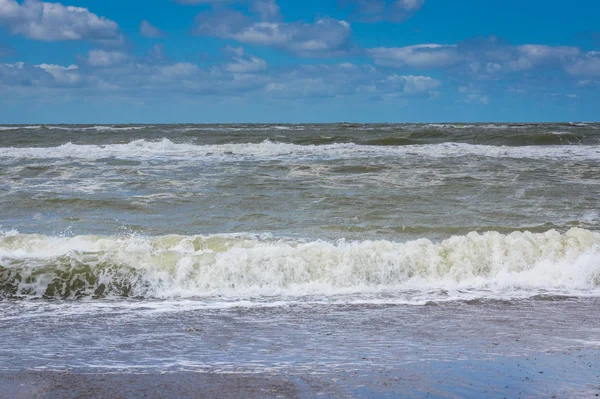 Dia Tempestuoso Costa Mar Norte Dinamarquês — Fotografia de Stock