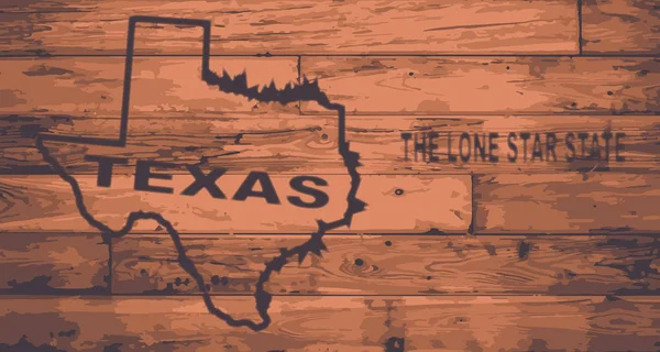 Texas Állam Térkép Márka Táblán Térkép Vázlat Állami Mottó — Stock Fotó