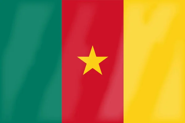 Flag African Country Cameroon — Stock Photo, Image