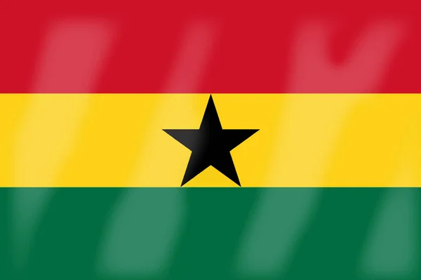 Die Flagge Des Afrikanischen Landes Ghana — Stockfoto