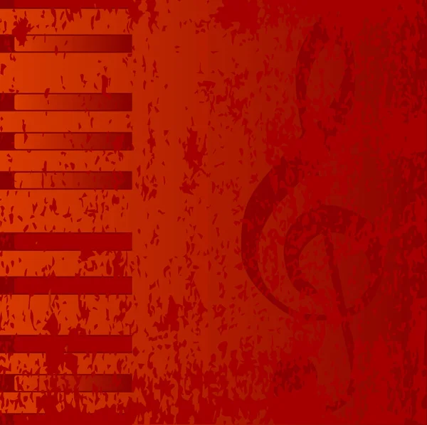 Красный Музыкальный Фон Клавишами Фортепиано — стоковое фото