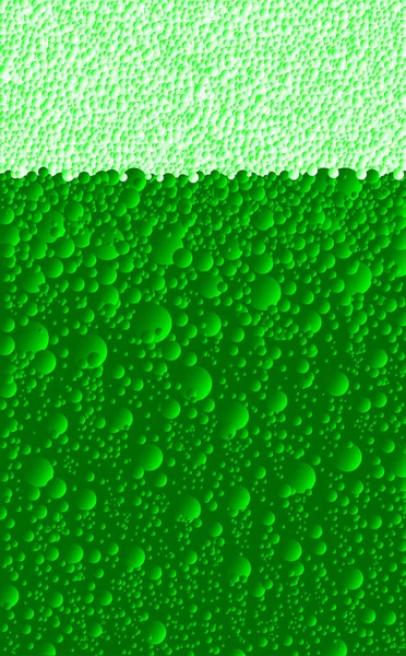 Blasen Und Schaum Auf Einem Grünen Saint Patricks Day Sprudelnden — Stockfoto