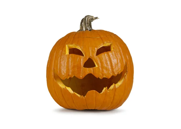 Jack Lantern Isolated White Background Shadow — Stock Photo, Image