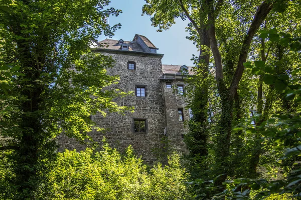 Festői Kilátás Fenséges Középkori Vár Építészet — Stock Fotó