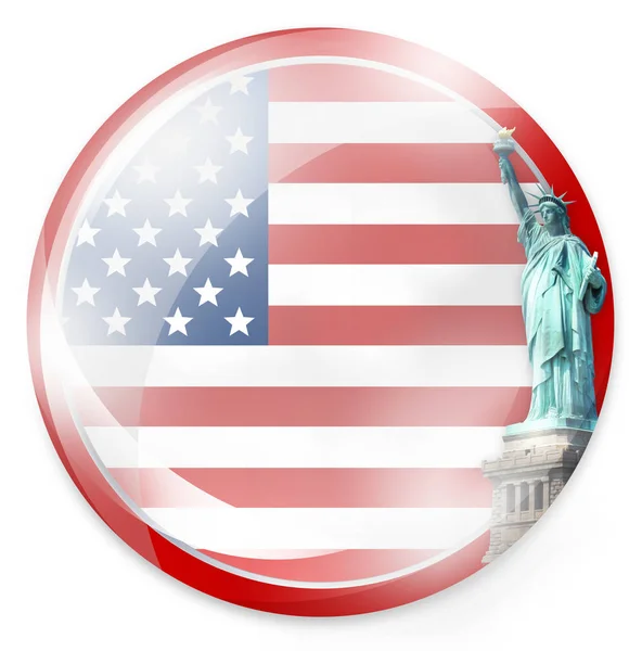 Bandera Americana Sobre Fondo — Foto de Stock