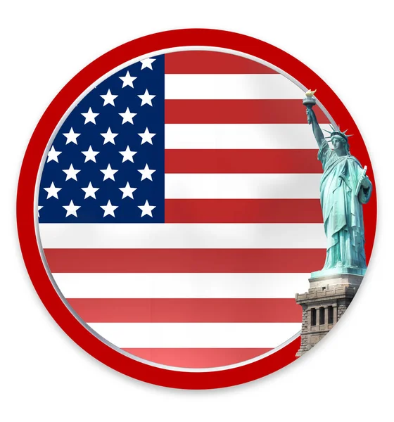 Bandera Americana Sobre Fondo —  Fotos de Stock