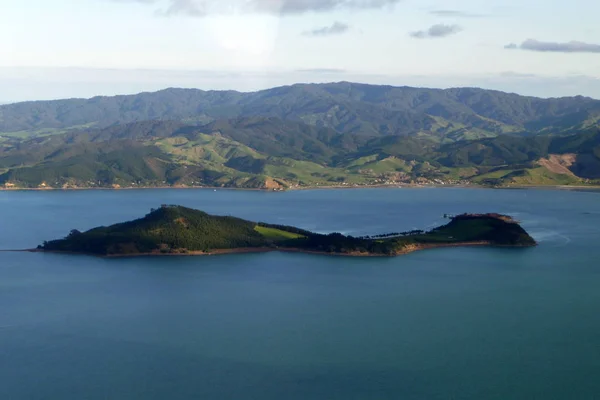 Vistas Aéreas Costa Pequeñas Islas Nueva Zelanda — Foto de Stock