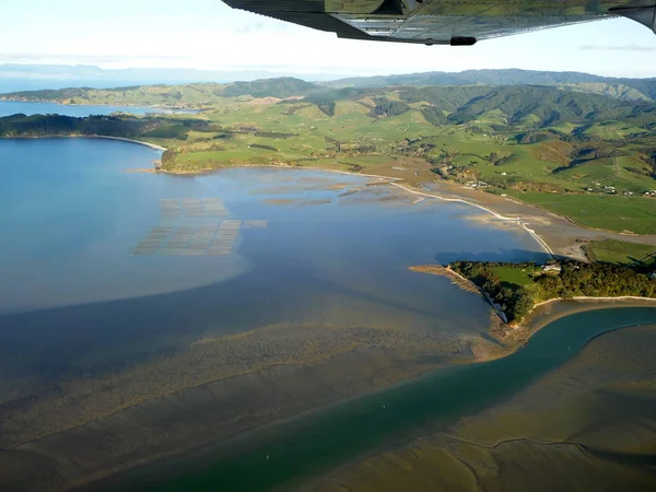 Vistas Aéreas Costa Pequenas Ilhas Nova Zelândia — Fotografia de Stock