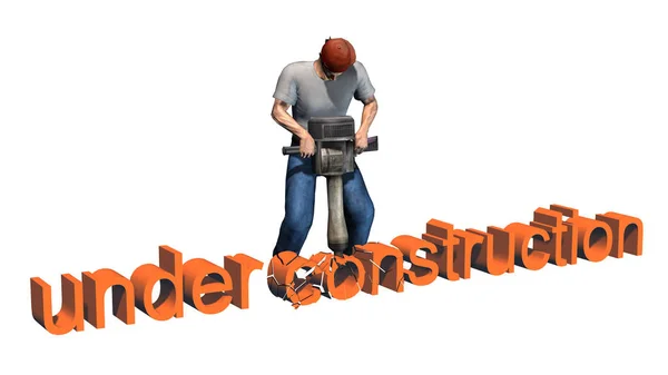 Construction Lettering White Background — Stock Photo, Image