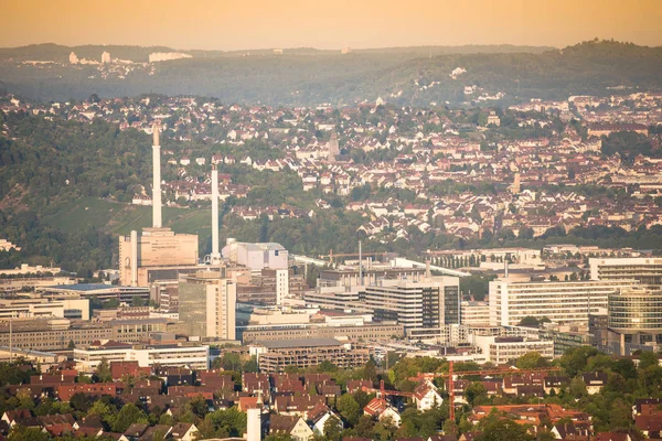 Kraftvärmeverk Nekkardalen Nära Stuttgart — Stockfoto