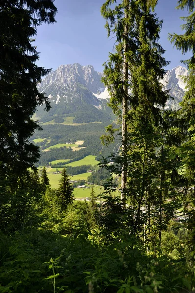 Vista Panorâmica Paisagem Majestosa Dos Alpes — Fotografia de Stock