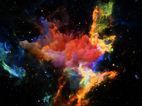 宇宙シリーズ 抽象的なデザインは 天文学 教育をテーマにフラクタル雲 — ストック写真