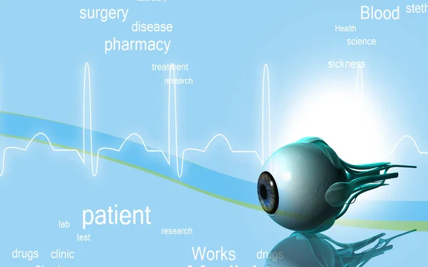 Ilustração Digital Dos Olhos Fundo Colorido — Fotografia de Stock