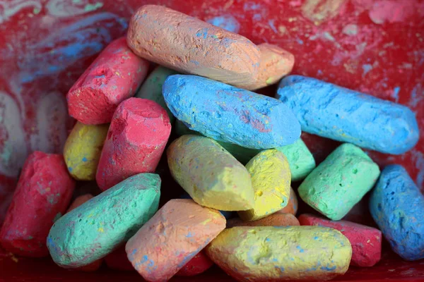 Crayons Coloridos Fundo Preto — Fotografia de Stock
