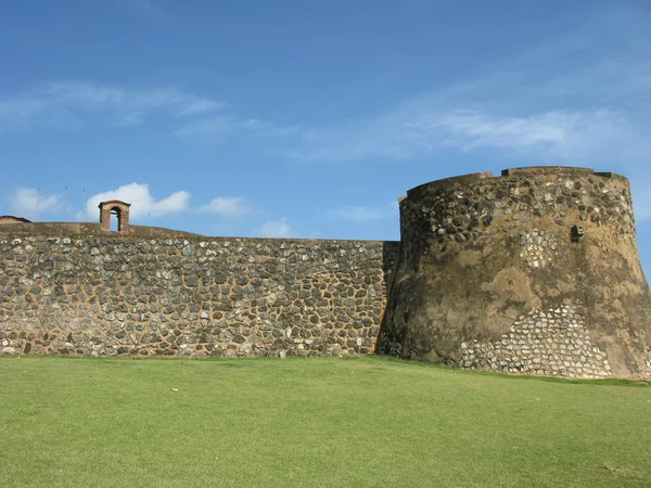 Exterior Wall Fortaleza San Felipe Puerto Plata — Stock Photo, Image