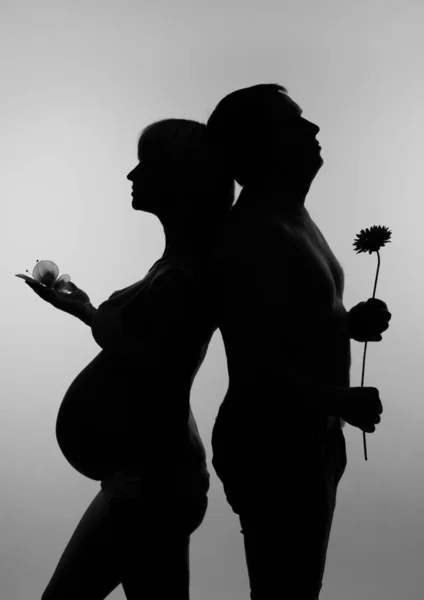 Pregnant Woman Holding Her Hands Heart Shape Her Baby Bump — Stock Photo, Image
