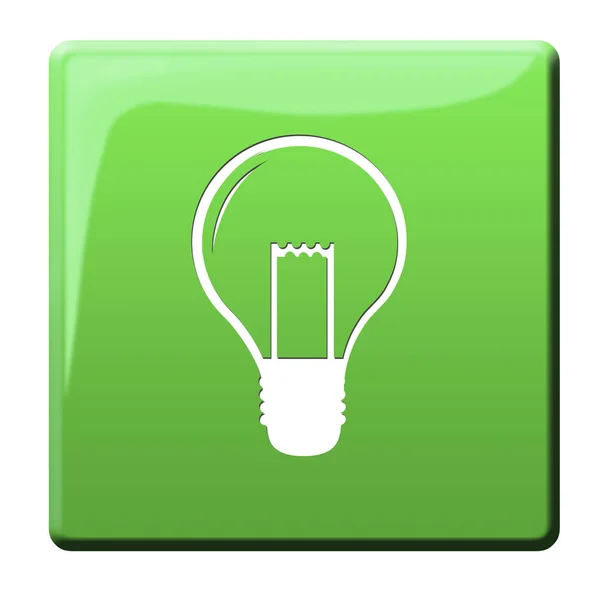 Graphic Light Bulb Symbol Button — Stock Photo, Image
