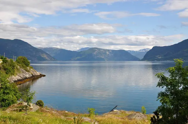 Noruega Sobre Paisagem Natural Fundo — Fotografia de Stock