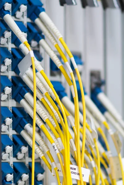 Fiber Optic Servers Technology Data Center — Stock Photo, Image
