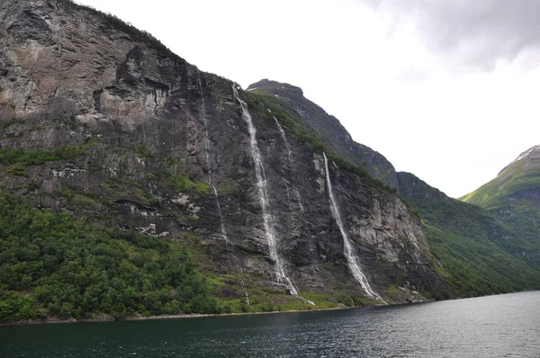 Norwegia Tle Krajobrazu — Zdjęcie stockowe