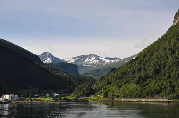 Norwegia Tle Krajobrazu — Zdjęcie stockowe