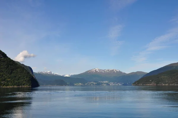 Norwegia Tle Krajobrazu — Zdjęcie stockowe