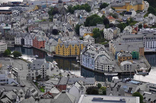 Sui Tetti Alesund Norway — Foto Stock