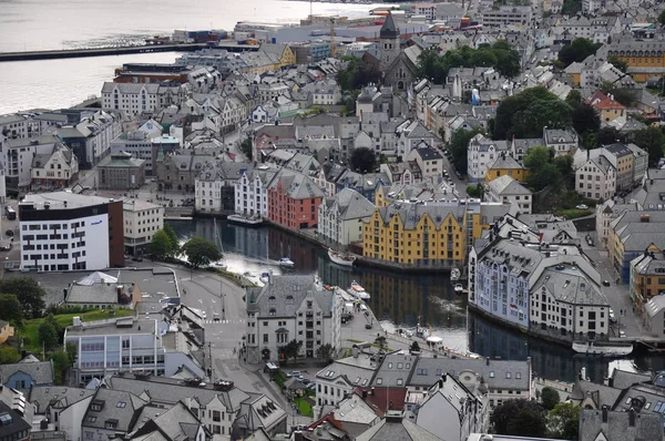 Sui Tetti Alesund Norway — Foto Stock