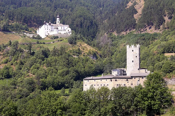 Benediktinský Marienberg Knížecí Hrad Burgeis Vinschgau — Stock fotografie