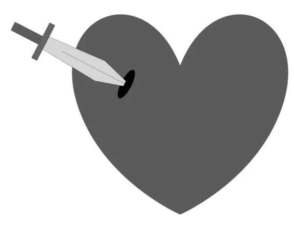 Удар Ножом Сердце — стоковое фото